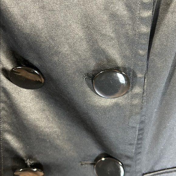 Bebe Women's Elegant Black Trench Coat - Picture 3 of 4